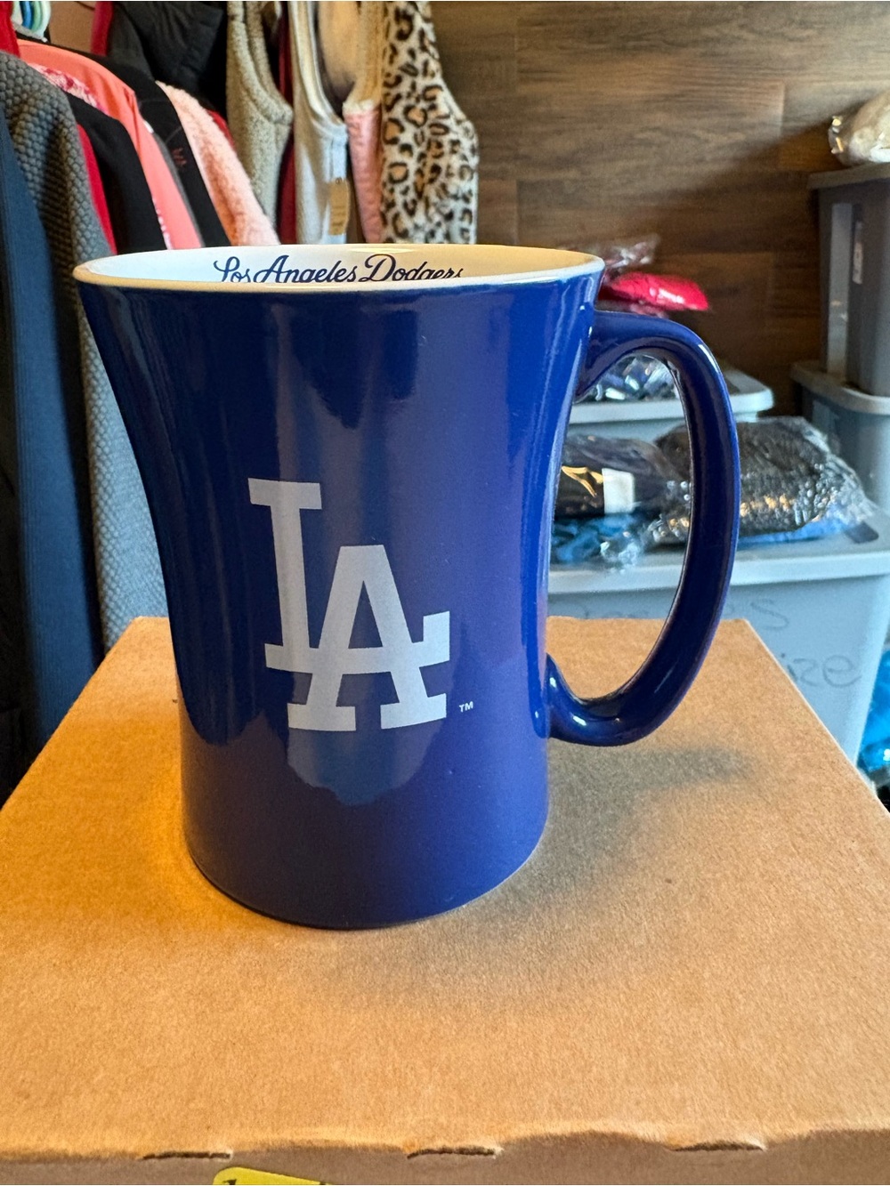 MLB Los Angeles Dodgers Logo Enhanced Wrap Blue Coffee Mug